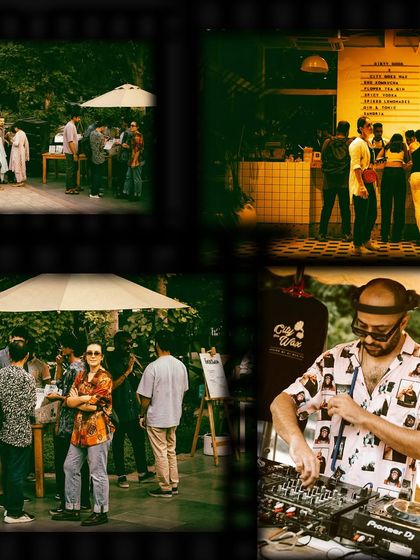 Scenes from 'The Cookout', an outdoor vinyl event celebrating Bob Marley and J Dilla. This shows the community vibe I build around my all-vinyl sessions.