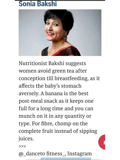 In the Mid-day feature, I provided specific advice for post-natal nutrition, such as avoiding green tea during breastfeeding and opting for fiber-rich fruits.