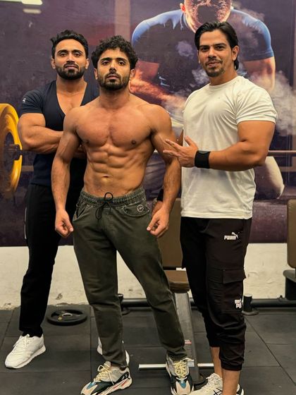 Posing with my team.