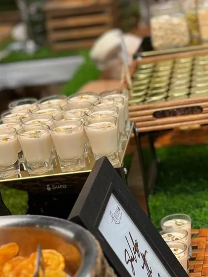 A beautiful outdoor setup for an event. I believe in creating a complete sensory experience, where the food is complemented by a stunning natural environment.