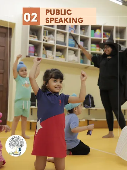 Our programs help children build public speaking skills in a low-pressure, fun environment, starting with simple expressive exercises.