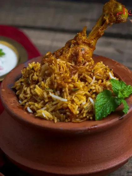 Our Chicken Biryani is prepared with fragrant long-grain rice and tender chicken, cooked with our special blend of hand-ground spices. It's a complete meal in itself and a very popular choice for bulk office lunches and event catering.