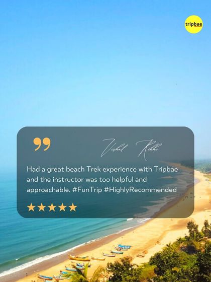 A 5-star review from a traveler who had a great beach trek experience, praising the helpful and approachable instructor.
