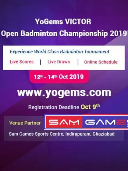 I am proud to be the official venue partner for major events like the YoGems VICTOR Open Badminton Championship. This shows my credibility and experience in hosting professional tournaments with features like live scores and online draws.