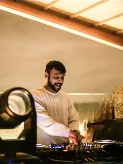 A focused shot of me at the console during that throwback night.