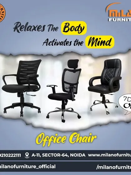 We deal in all kinds of revolving office chairs, from executive chairs to mesh chairs. We can customize the color and upholstery to match your office decor.