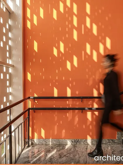 At Vidyashilp Academy, we used architecture to shape an environment for well-being. The play of light and shadow, created by modern interpretations of traditional 'jaali' screens, transforms simple corridors into inspiring spaces, fostering a sense of calm and curiosity for students.