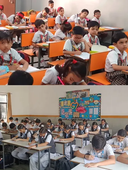 A throwback to the 2023 Olympiad at Gayatri Public School, Agra. The classrooms were filled with young, talented minds.