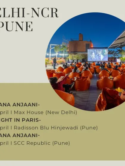 Delhi-NCR and Pune's schedule, with screenings of 'Anjaana Anjaani' and the beautiful 'Midnight in Paris'.