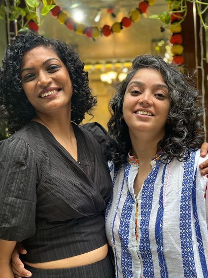 What's better than a festive makeover? Getting one with your best friend! These two came in together to get their curls ready for the celebration.