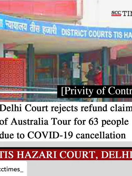 A screenshot of the SCC Times article covering a significant win in a contract dispute. I successfully defended a client against a large monetary claim related to a cancelled tour for 63 people. The case was dismissed based on the principle of 'privity of contract', showcasing my expertise in cross-examination and the strategic application of contract law.