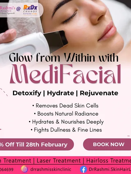 A Medifacial is more than a standard facial; it's a comprehensive treatment designed to detoxify, hydrate, and rejuvenate your skin from within. It effectively removes dead skin cells, boosts your natural radiance, and fights dullness for a truly healthy complexion.