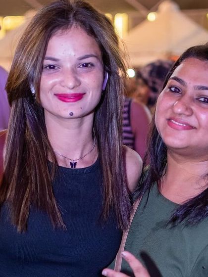 Another shot of happy friends enjoying the concert.