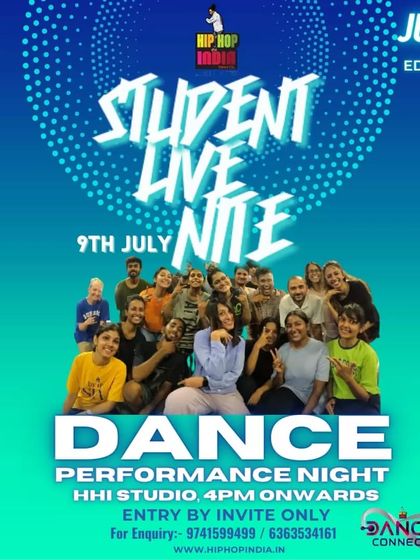 Announcing our Student Live Nite, a dance performance night for our students to showcase what they've learned.