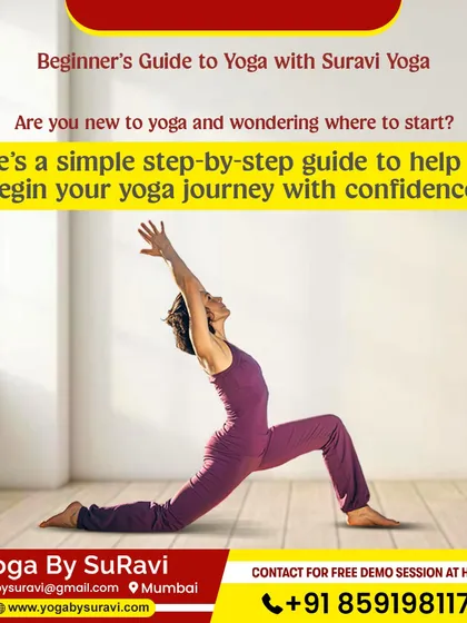 Our beginner's guide to yoga, featuring one of our trainers in a graceful low lunge, helps new students start their journey with confidence.