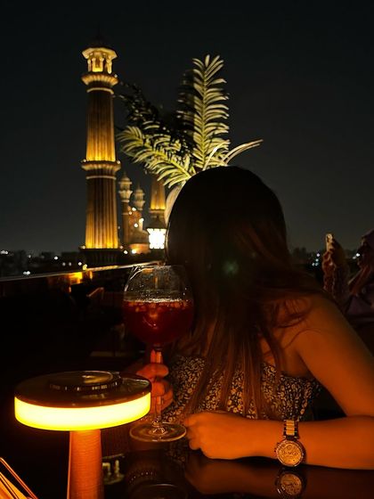 A final shot of the sangria and the view. This is a beautiful and aspirational image that makes you want to be there.
