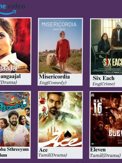 Your favorite movie, cozy seats, and good food. This graphic shows some of the latest titles on Prime Video that you can enjoy during your visit.