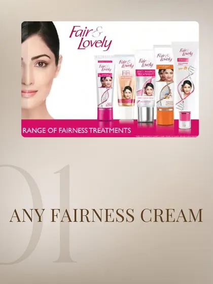 The first product to avoid is any kind of fairness cream. These often contain harsh chemicals or hidden steroids that promise quick results but can lead to long-term skin damage, redness, and acne.