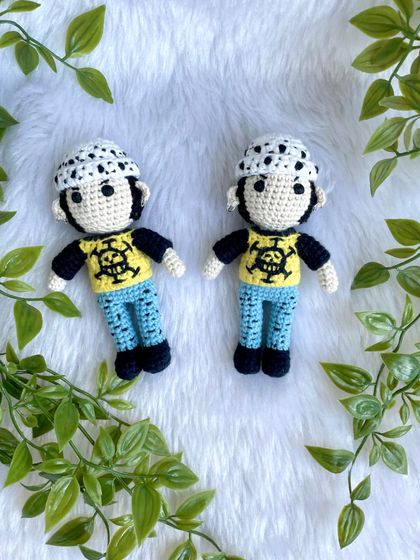 Here is Trafalgar Law, another character from One Piece. I paid close attention to his signature spotted hat and even his tiny ear piercings to make this anime replica authentic.