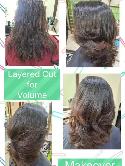 A layered cut specifically designed to create maximum volume and bounce. This is a great option for clients with fine or flat hair who want a fuller, more lively appearance.