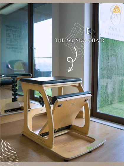 The Wunda Chair is a compact and challenging piece of equipment. It's excellent for improving balance, leg strength, and core stability.