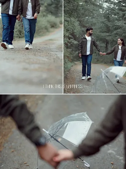 A rainy day can lead to the most authentic and charming photographs. This series shows how we use simple props like an umbrella and focus on candid interactions to tell a story of togetherness, proving that you don't need perfect weather to create beautiful images.