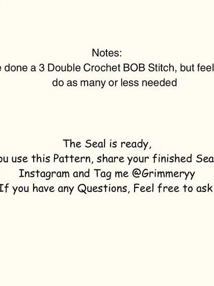 Just a few final notes for the seal pattern. I explain the bobble stitch I used for the fins and remind everyone to tag me when they share their finished creation. I love seeing what you make.