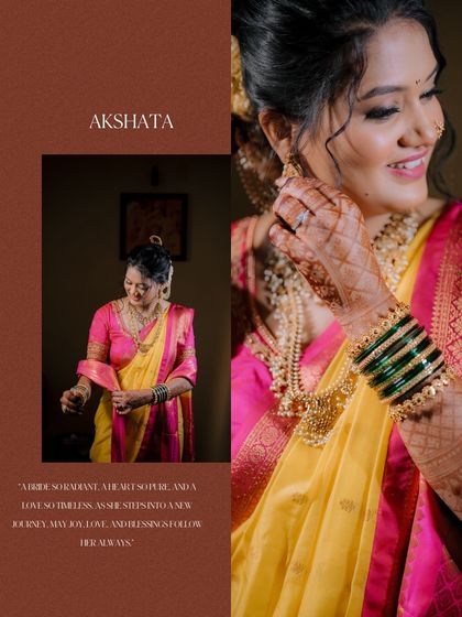 A beautiful collage dedicated to the bride, Akshata. Her radiance and happiness are captured perfectly.