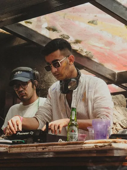 A shot from my Holi 2024 set. Playing at daytime festival parties is a different vibe, and I love the energy.