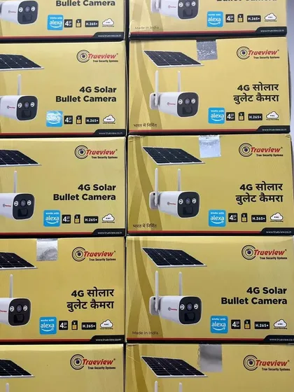 Here is my stock of Trueview 4G Solar Bullet Cameras. These are always in demand for securing large properties, farms, and construction sites where power and internet are unavailable.