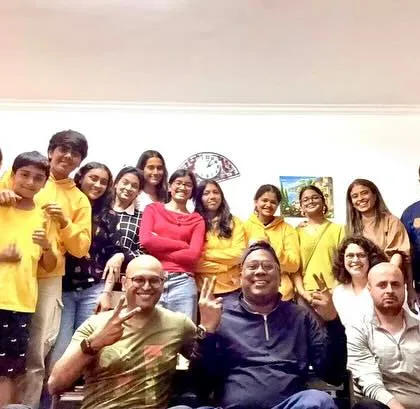 A big group photo from a wonderful dinner gathering. We are so grateful for the hospitality shown to us everywhere we go.