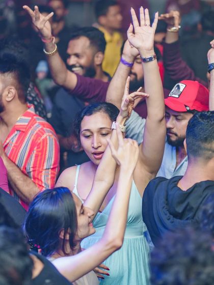 The dance floor is a place for connection and fun, as seen in this photo from a ladies' night.
