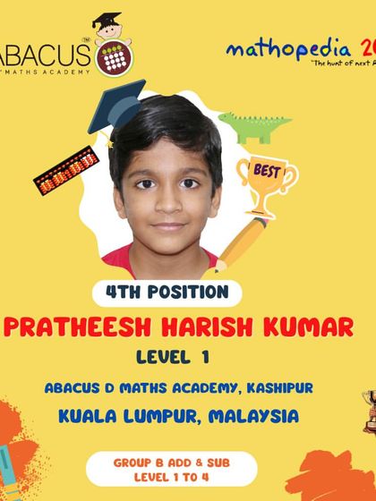 Abacus D Maths Academy - Educational Franchise & Teacher Training Mathopedia: Our Annual Competitions photo 99