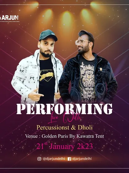 Adding the powerful sound of a live dholi and percussionist to my set. This is a fantastic way to bring traditional energy to a modern Bollywood party.