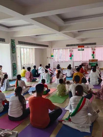 A glimpse from our Independence Day celebration at the Delhi studio. Our community came together, dressed in the colors of the flag, to practice yoga and meditation in a spirit of unity.