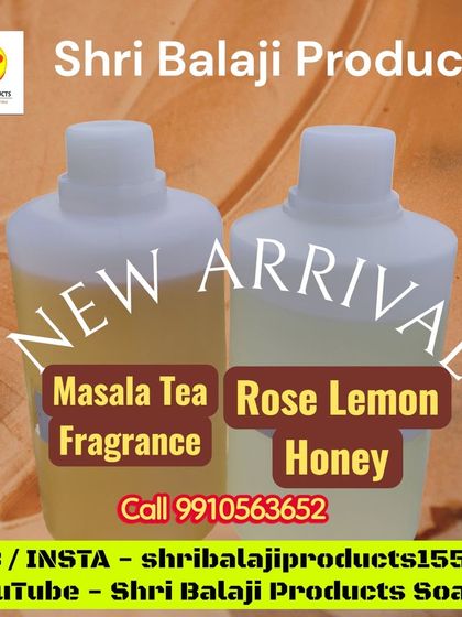 Another set of my new fragrance oil blends. Here you can see 'Masala Tea' and 'Rose Lemon Honey', perfect for creating cozy and refreshing scented candles.