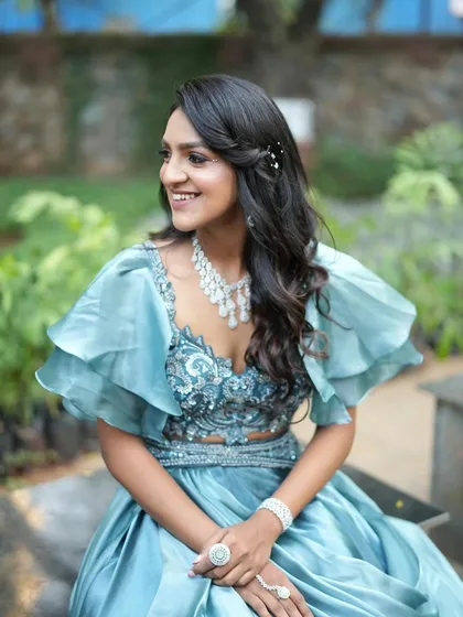 More shots of our elegant reception looks, showcasing the beautiful details and the happy, glowing brides.