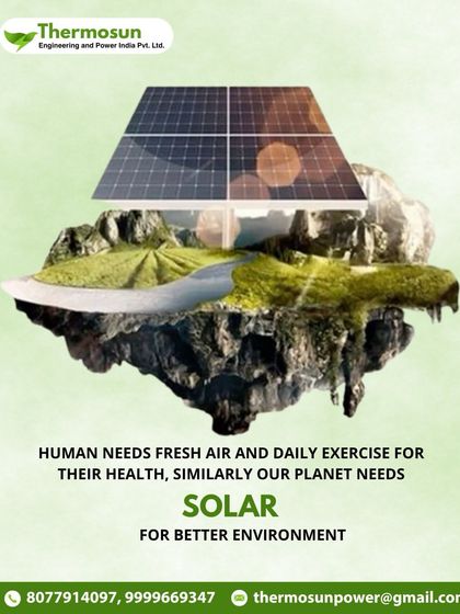 Just like our bodies need fresh air, our planet needs solar for a better environment. Let's fight the heat with solar power.