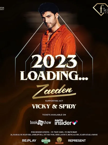 Here's the poster for the 'Loading 2023' New Year's Eve event where I was a supporting act for Zaeden. I am trusted by top venues and promoters to set the stage for international and national headliners.