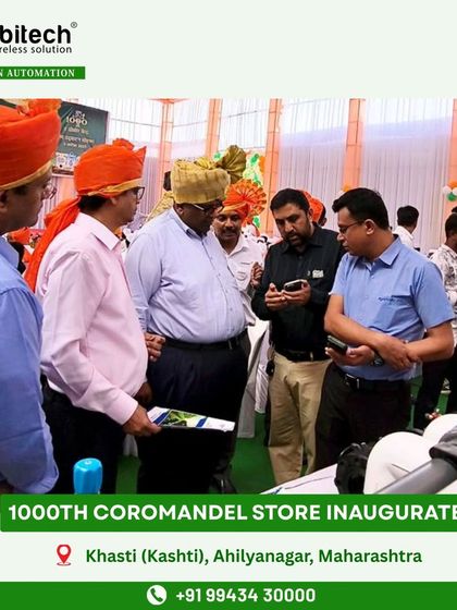 We were delighted to showcase our innovative solutions at the 1000th Coromandel store inauguration in Maharashtra. We demonstrated how our technology helps farmers use fertilizers efficiently and improve crop yield.