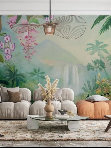 House360.in - Residential Wallpaper & Wall Mural Services Living Room Statements photo 13