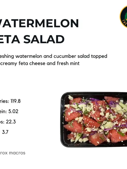 Stay cool with my refreshing Watermelon Feta Salad. It's a sweet and savory combination of juicy watermelon, cucumber, and creamy feta cheese, perfect for a hot day.