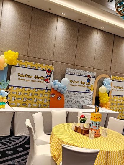 A duplicate of the banquet hall setup, emphasizing our ability to manage and decorate large venues for kids' parties.