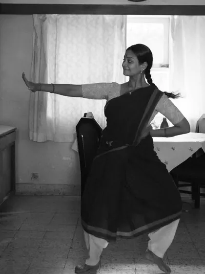 I love capturing the shared human experience. Here, classical dancer Arundhati Srinivasan is captured mid-practice in her home, telling a story of passion and dedication.