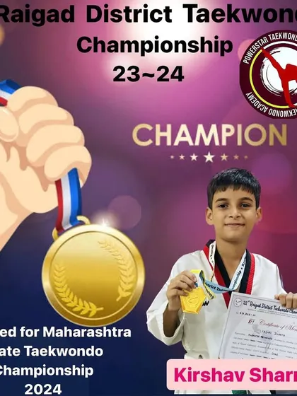 Kirshav Sharma, another gold medalist from the district championship, ready to take on the state-level competition.