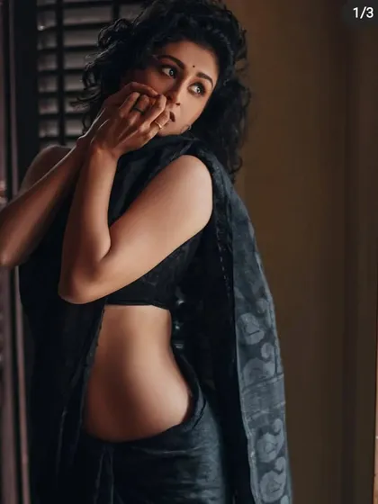 A powerful portrait of actress Chitrangada Chakraborty. For this look, I focused on defining her features with soft contouring and a subtle smokey eye, complementing the traditional yet modern feel of the black saree.