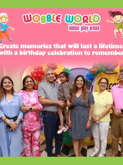A multi-generational family photo from a birthday party. Our venue is perfect for bringing everyone together to celebrate.