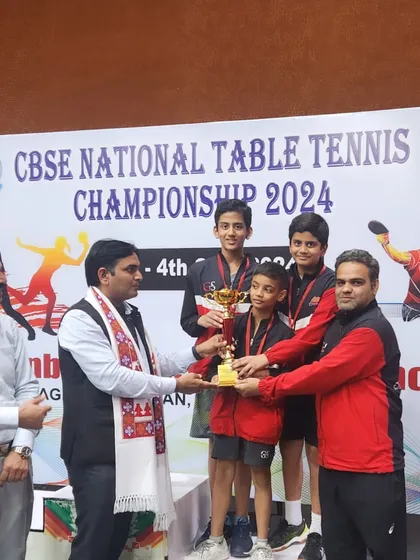 Our players won three medals at the CBSE Nationals. Here is the Fortune World School team with their Bronze Medal in the U-14 Team Event.