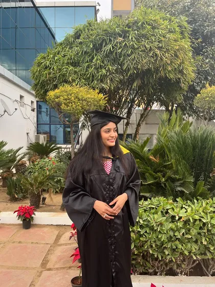 A candid shot from my convocation day, surrounded by the greenery of the campus. It was a day of reflection on the journey so far and the road ahead.
