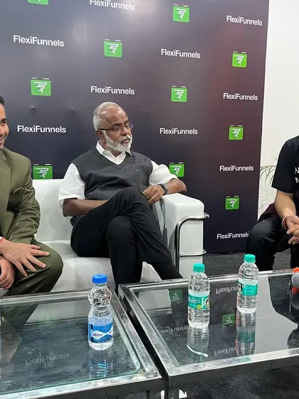 In a deep discussion with Dr. Velumani and my brother Saurabh. These backstage conversations are where some of the most valuable insights are shared.